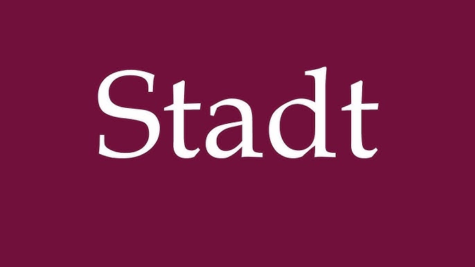 Stadt Meaning in Hindi | German A1 Vocabulary Explained